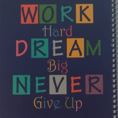 دفتر دوخط 50برگ طرح حروف انگلیسی