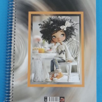 دفتر مشق 100برگ جلد سخت سه بعدی طرح دختر مو فرفری