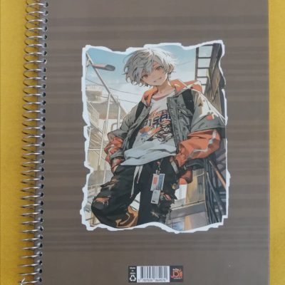 دفتر مشق 100 برگ جلد سخت سه بعدی طرح پسر کلاسیک