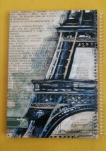 دفتر مشق 100 برگ جلد سخت سه بعدی طرح ایفل کلاسیک