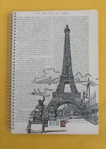 دفتر مشق 100 برگ جلد سخت سه بعدی طرح ایفل کلاسیک