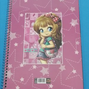 دفتر مشق 50 برگ طرح فانتزی دختر کیوت