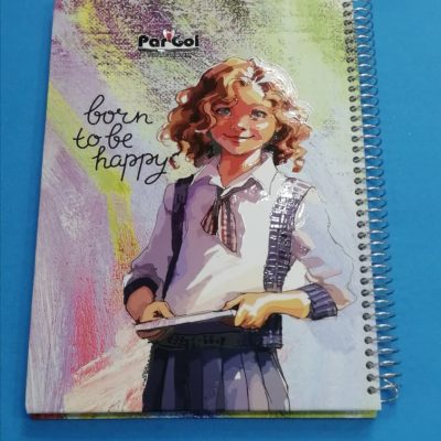 دفتر مشق 100 برگ جلد سخت سه بعدی طرح دختر مدرسه