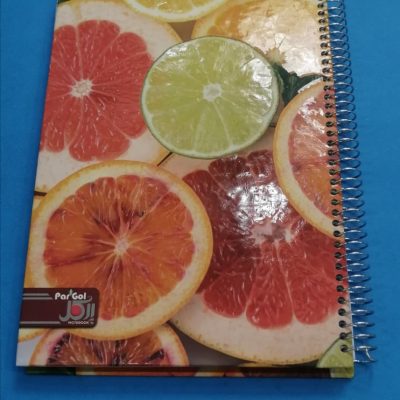 دفتر مشق 100 برگ جلد سخت سه بعدی طرح پرتقال