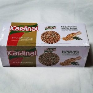 بیسکوییت حاوی آرد جو کاردینال باطعم هل وتزیین کنجد و شوید